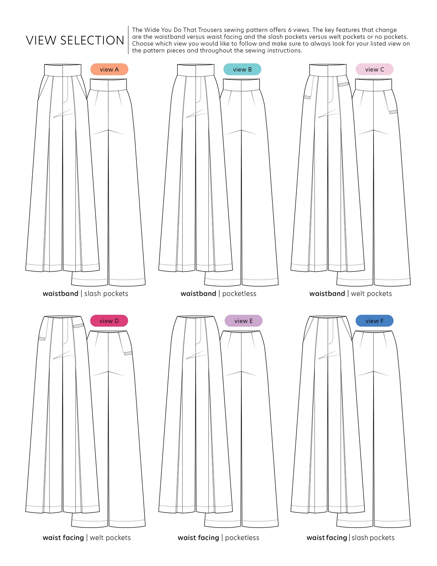 Wide You Do That Trousers PDF Pattern
