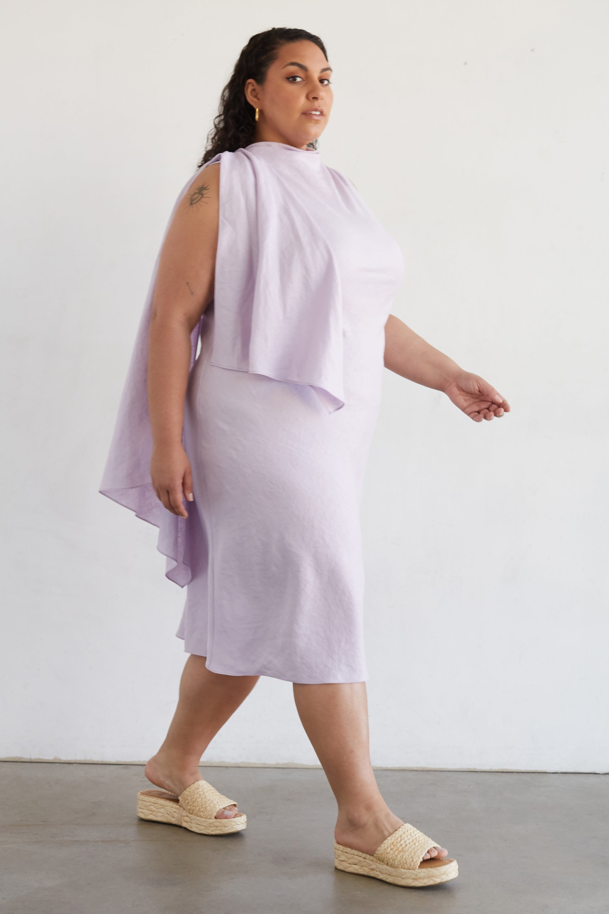 bias cut dress plus size Plus Size Curve Bias Cut Bamboo Slip Dress 5 / Inky Black